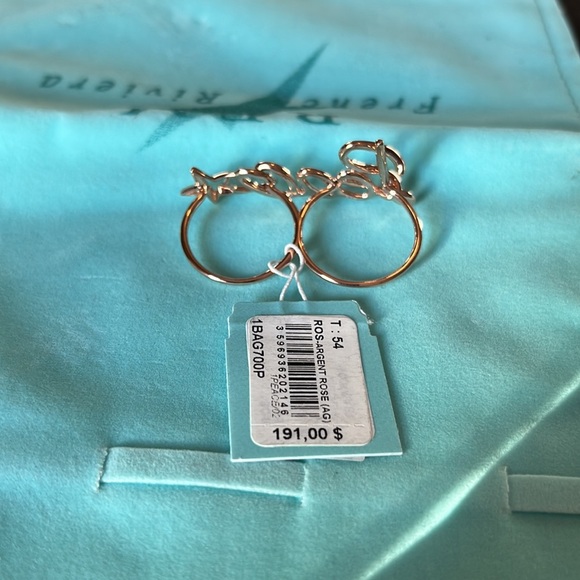 Two finger Peace ring sterling silver and rose gold. NWT  REM - Picture 4 of 13